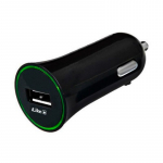 iLike Car ICC01 kompakti&scaron;kas automobilinis įkroviklis DC 12-24V vienas USB lizdas 1A juodas