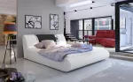 Lova dvigulė Flavio Soft 17, Soft 11, 160 x 200 cm, balta sp., be čiužinio, su grotelėmis