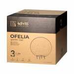 Pastatomas lauko &scaron;viestuvas Orno Ofelia, 18W, E27, IP65, pilka sp., 28 cm x 28 cm