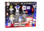Žaislinis ginklas, su priedais Lean Toys Space Team, 13 cm Balta sp./Įvairių spalvų