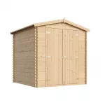 Sodo namelis, su grindimis Timbela M343C1, 206 cm x 216 cm x 218 cm, ruda sp.