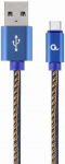 Laidas Gembird USB To USB Type - C Premium USB, USB Type-C, 1 m, mėlyna sp.