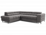 Kampinė sofa - lova Ferucce, pilka sp., kairinė, 200 x 276 cm x 93 cm