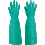 Darbo pir&scaron;tinės chemikalams Ansell Sol-Vex 37-185/090, suaugusiems, žalia, 10