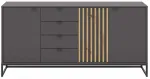 Komoda Phil, grafito sp./artisan oak sp., 85 cm x 176 cm x 40 cm