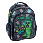Kuprinė Minecraft Junior Metro Art 2, žalia sp./pilka sp., 43 cm x 30 cm x 17 cm
