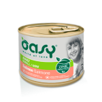 Oasy Adult Mini Salmon vieno baltymo konservai su la&scaron;i&scaron;a mažų veislių &scaron;unims, 200 g