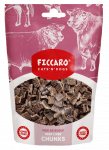 Ficcaro jautienos kepenėlių gabalėliai skanėstai &scaron;unims ir katėms, 100 g