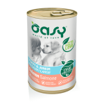 Oasy Puppy Medium & Large Salmon vieno baltymo konservai su la&scaron;i&scaron;a &scaron;uniukams, 400 g