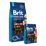 Brit Premium by Nature Lamb & Rice sausas maistas &scaron;unims, 15 kg