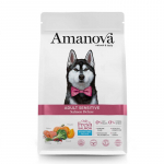 Amanova Adult Sensitive sausas pa&scaron;aras su la&scaron;i&scaron;a ir moliūgais jautriems &scaron;unims, 2 kg