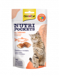 GimCat Nutri Pockets with Salmon and Omega 3&6 skanėstai katėms, 60 g
