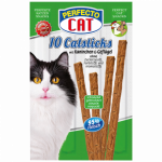 Perfecto Cat lazdelės - skanėstai su triu&scaron;iena ir pauk&scaron;tiena katėms, 50 g (10 vnt.)