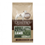 Quattro Small Breed Adult sausas pa&scaron;aras su ėriena mažų veislių &scaron;unims, 7 kg