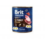 Brit Premium by Nature mėsos pa&scaron;tetas su kalakutiena ir kepenimis &scaron;unims, 800 g