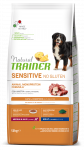 Natural Trainer Sensitive Adult Medium & Maxi Duck sausas maistas su antiena &scaron;unims, 12 kg