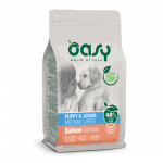 Oasy Puppy Medium & Large Salmon sausas maistas su la&scaron;i&scaron;a &scaron;uniukams, 12 kg