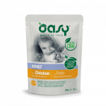 Oasy Adult Chicken gulia&scaron;as su vi&scaron;tiena suaugusioms katėms, 85 g