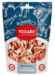 Ficcaro jautienos ir menkės trikampiai skanėstai &scaron;unims ir katėms, 100 g