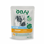 Oasy Kitten Chicken gulia&scaron;as su vi&scaron;tiena kačiukams, 85 g