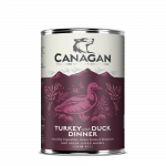 Canagan Turkey & Duck Dinner konservai su kalakutiena ir antiena &scaron;unims, 400 g