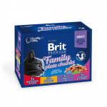 Brit Premium Family Plate konservų rinkinys katėms, 12 x 100 g