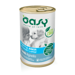 Oasy Puppy Medium & Large Lamb vieno baltymo konservai su ėriena &scaron;uniukams, 400 g