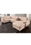 sit&more Sofa &raquo;Mailand U-Form B: 312 cm&laquo; pasirinktinai miegojimo funkcija