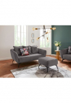 Home affaire 2,5-vietė sofa &raquo;Baggio plotis 196 cm modern Subtilus Design&laquo; Pagalvėlė sėdėjimui su Komfortsitzh&ouml;he 45 cm juodos spalvos metalinės kojos