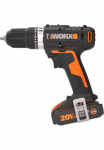 Worx Akumuliatorinis gręžtuvas &raquo;WX370&laquo; rinkinys 2-Gang-Getriebe Bohrstufe + Schlagfunktion ir 2 Akkus & įkroviklis