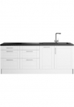 KOCHSTATION K&uuml;che &raquo;KS-Ahus&laquo; plotis 225 cm wahlw. su įmontuota buitinė technika Soft Close Funktion MDF Fronten