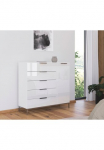 rauch Komoda &raquo;Kommode T&uuml;rkommode pailga indauja komoda FLIPP su Glasfront&laquo; plotis 120 cm su 2 lentyna 1-durelės su 5 Stalčius ir Soft-Close-Funktion sowie Glasfront