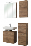 Saphir Vonios kambario baldų komplektas &raquo;Quickset 943 4 vienetai Glaswaschtisch ir LED-Spiegelschrank&laquo; rinkinys 4 Stk. dalys
