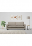Home affaire Trivietė sofa &raquo;Pinto 206 cm audinys Chenille Lederoptik&laquo; su Keder juodos spalvos metalinės kojos Wellenunterfederung