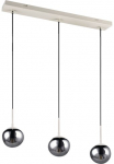 s.Oliver Pakabinamas &scaron;viestuvas &raquo;ANJELLA H&auml;ngelampe beige exkl. E14 warm grey (beige) + smoke Glas&laquo; E14 1 Stk. warmwei&szlig; - kaltwei&szlig; su mundgeblasenen Glasschirmen in rauchgrau max 10W