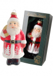 Krebs Glas Lauscha Krebs I&scaron; stiklo Lauscha Eglutės žaisliukai &raquo;Santa su B&auml;umen Weihnachtsdeko raudona Christbaumschmuck&laquo; mundgeblasen