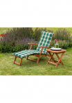 MERXX Sodo kėdė &raquo;Deckchair&laquo; rinkinys 1x Fotelis 1x užvalkalas 1x sulankstoma kėdė 3 Stk. dalys ir Wendeauflage ir sulankstoma kėdė