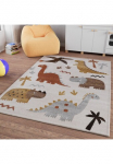 SMART KIDS Eleganti&scaron;kas KIDS Vaiki&scaron;kas kilimas &raquo;T-Rex & Friends&laquo; rechteckig 10 mm auk&scaron;tis madingas Vaiki&scaron;kas kilimas strapazierf&auml;hig pflegeleicht Konturenschnitt