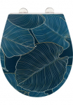 WENKO WC-dangtis &raquo;Big Leaves&laquo; su Relief i&scaron; antibakteriellem Duroplast