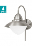 EGLO Sieninis &scaron;viestuvas &raquo;SIDNEY sieninė lempa E27 IP44 Nerūdijančio plieno ir I&scaron; stiklo Au&szlig;enlampe Lampe&laquo; E27 1 Stk. Sieninis &scaron;viestuvas H375 x &Oslash;27 x AL325cm Nerūdijančio plieno - 1X60W exkl.