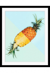 queence Paveikslas &raquo;Justina&laquo; Ananas | Kunst | Lebensmittel | Obst | Obst paveikslas/nuotrauka HD Premium Poster-Druck ir Holzrahmen