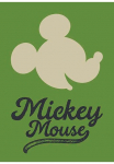 Komar Paveikslas &raquo;Mickey Mouse Green Head&laquo; Disney 1 Stk. dalys paveikslas zur dekoracija im vaikų kambario baldų komplektas - be grotelės