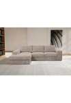 WERK2 Kampinė sofa &raquo;Rozzana Design Kampinė sofa su auk&scaron;tas Komfort zeitlos & elegant L-Form&laquo; in kuschelweichen Trendstoffen audinys Breitcord ir Pl&uuml;sch