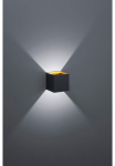 TRIO Leuchten TRIO Ap&scaron;vietimas LED Sieninis &scaron;viestuvas &raquo;Louis&laquo; LED-Board 1 Stk. Warmwei&szlig; juoda spalva su up-and-down Ap&scaron;vietimas Innenseite goldfarbig