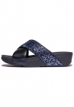 Fitflop &Scaron;lepetės &raquo;LULU CRYSTAL&laquo; Plateauschuh Slides su madingas Glitzerdetails