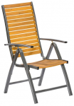 MERXX Sodo kėdė &raquo;Santorin&laquo; 1 Stk. dalys Akazienholz/Aluminium klappbar braun