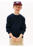 Tommy Hilfiger Megztinis apvalia i&scaron;kirpte &raquo;COTTON TEXTURE SWEATER&laquo; dėl Vaiki&scaron;ki iki 16 Jahre Strukturstrick