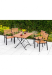 MERXX Garten-Essgruppe &raquo;Schlo&szlig;garten&laquo; 5 Stk. dalys 4 viena ant kito sustatomos kėdės su sulankstomas stalas