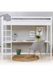 Hoppekids Dviauk&scaron;tė lova &raquo;Hochbett 90x200cm su ra&scaron;omasis stalas umbaubar zu Einzelbett&laquo; FSC&reg; zert. medžio masyvo dviauk&scaron;tė lova be ra&scaron;omasis stalas nutzbar