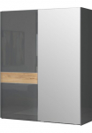 OTTO home Spinta su stumdomomis durimis &raquo;Onyx spinta su stumdomomis durimis su Innenleben FSC-zertifiziert&laquo; in 3 Breiten: 182 230 arba 272cm auk&scaron;tis 224cm su veidrodis UV lackiert hochgl&auml;nzend anthrazit su Soft-Close Funktion